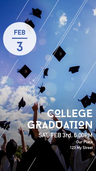 Text Message Invite Designs for College Graduation