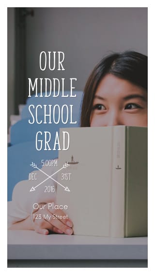 Text Message Invite Designs for Middle School Grad Party