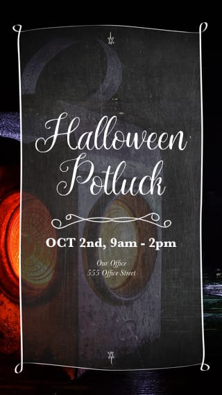 Text Message Invite Designs for Halloween Potluck