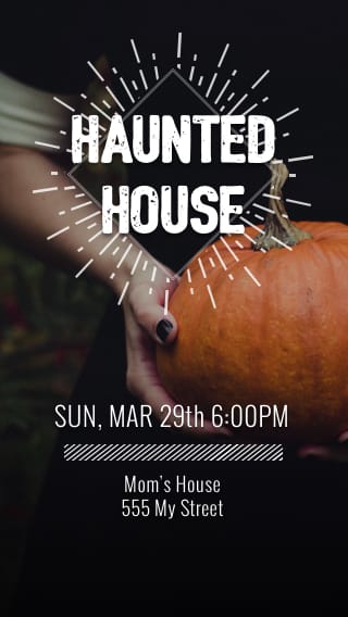 Text Message Invite Designs for Haunted House