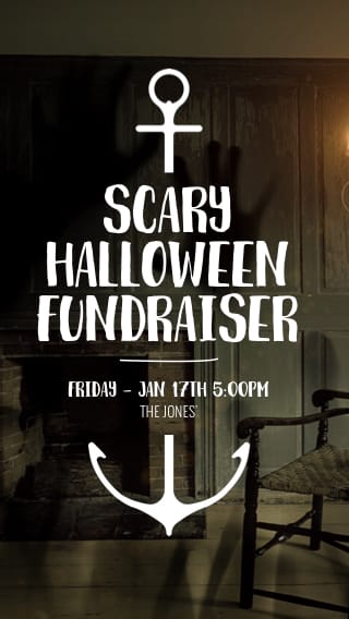 Text Message Invite Designs for Scary Halloween Fundraiser