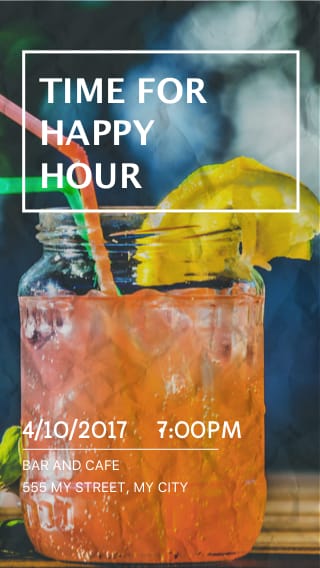 Text Message Invite Designs for Time for Happy Hour