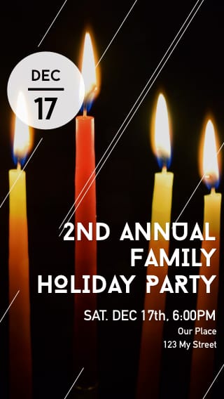 Text Message Invite Designs for Annual Family Holiday Party