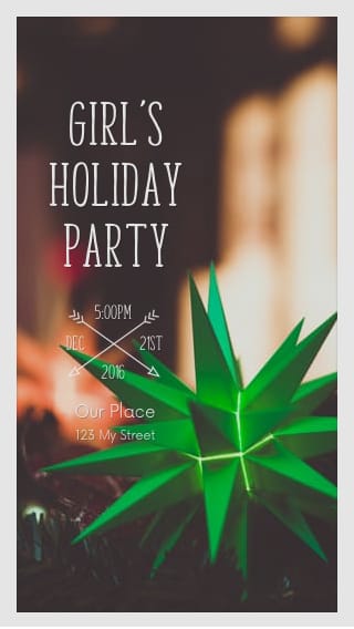 Text Message Invite Designs for Girls Holiday Partyy