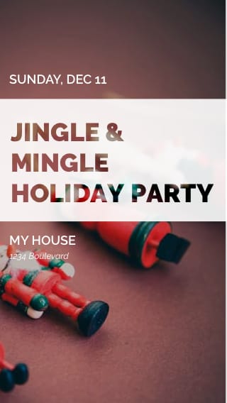 Text Message Invite Designs for Jingle Mingle Holiday Party