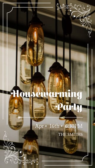 Text Message Invite Designs for Downtown Housewarming Party