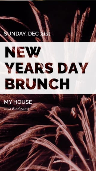 Text Message Invite Designs for New Year's Eve Brunch