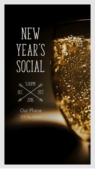 Text Message Invite Designs for New Year's Eve Social
