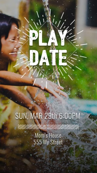 Text Message Invite Designs for Pool Play Date