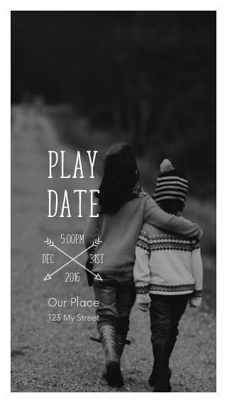 Text Message Invite Designs for Play Date in the Park