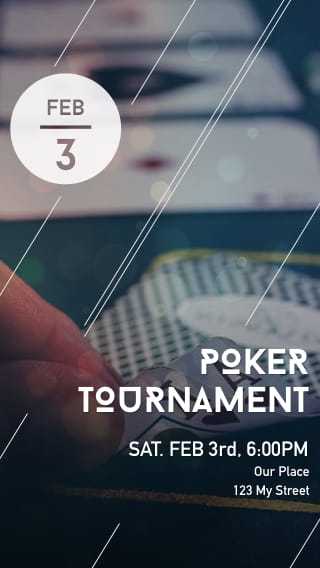Text Message Invite Designs for Poker Tournament