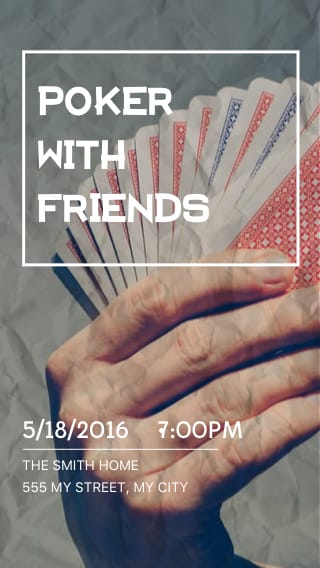Text Message Invite Designs for Poker With Friends
