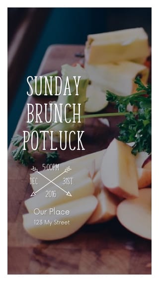 Text Message Invite Designs for Sunday Potluck Brunch