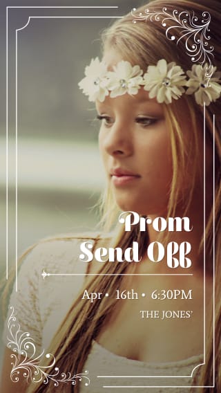 Text Message Invite Designs for Prom Night Send Off