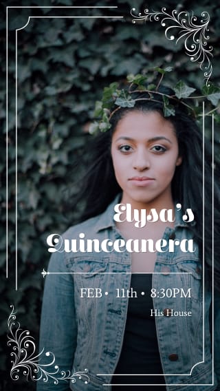 Text Message Invite Designs for Quinceañera Bash