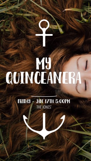 Text Message Invite Designs for Quinceañera Celebration