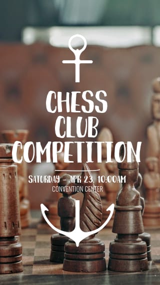 Text Message Invite Designs for Chess Club School Competition