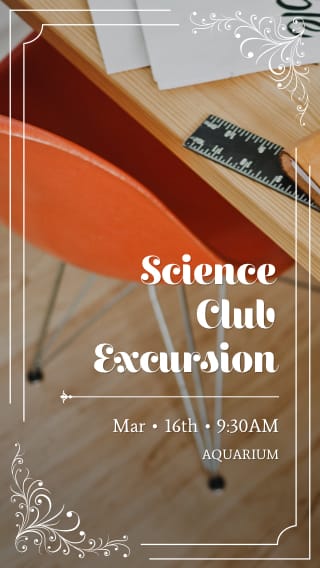 Text Message Invite Designs for School Science Club Meeting