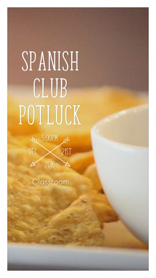 Text Message Invite Designs for Spanish Club Meeting