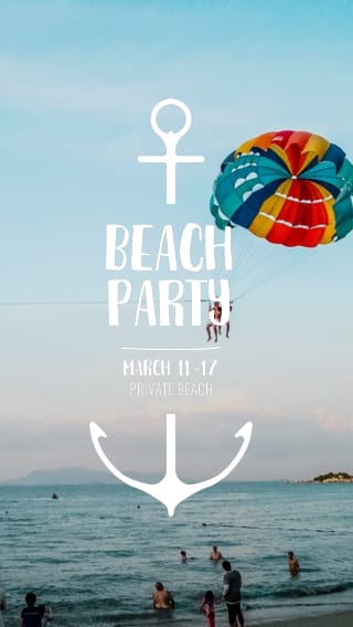Text Message Invite Designs for Spring Break Beach Party
