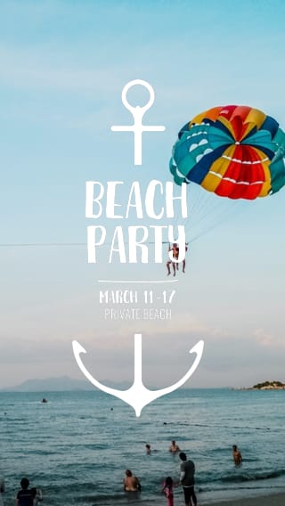 Text Message Invite Designs for Spring Break Beach Party