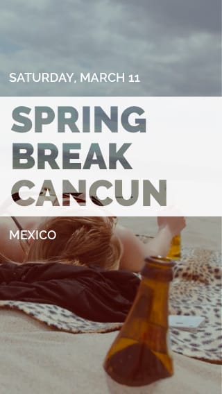 Text Message Invite Designs for Spring Break Cancun