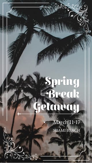 Text Message Invite Designs for Spring Break Getaway