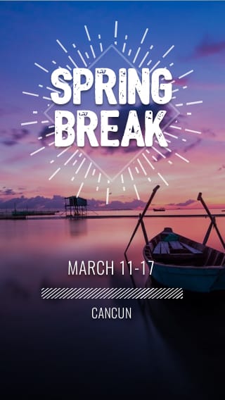 Text Message Invite Designs for Spring Break Lake Weekend