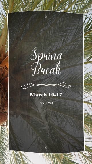 Text Message Invite Designs for Spring Break Party in the Park