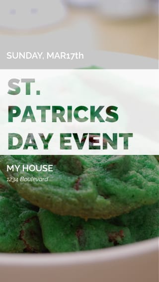 Text Message Invite Designs for St. Patrick's Day Bake-off