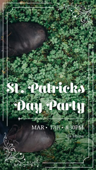 Text Message Invite Designs for St. Paddy's Day