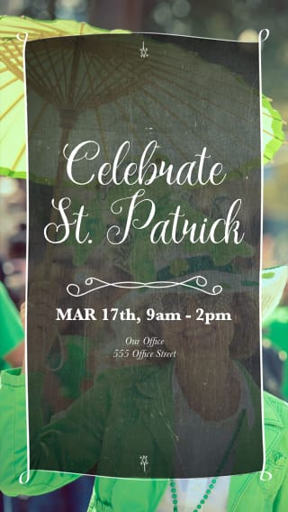Text Message Invite Designs for Saint Patrick's Day Potluck