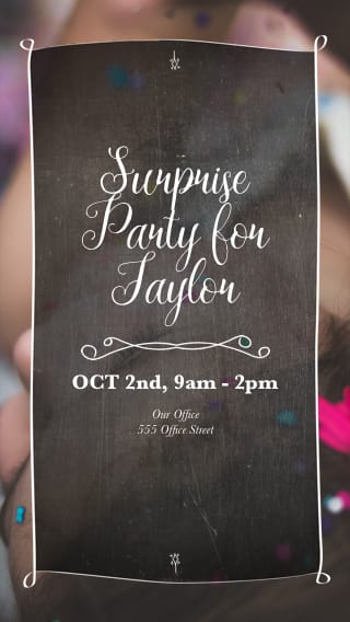 Text Message Invite Designs for Big Surprise Birthday Bash