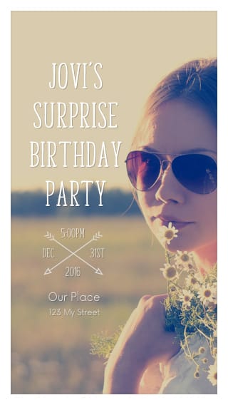 Text Message Invite Designs for Help Us Surprise Her