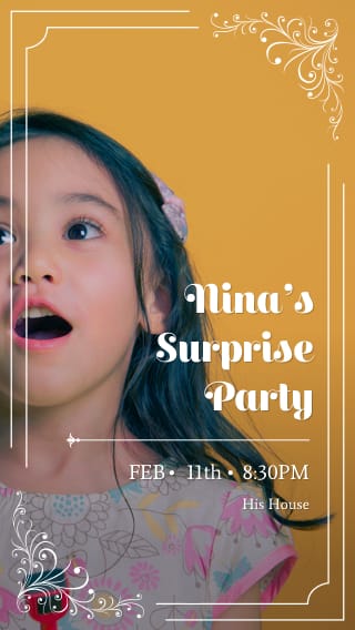 Text Message Invite Designs for Surprise Celebration