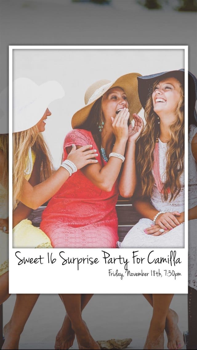 Text Message Invite Designs for Girls Night Out Sweet Sixteen Party
