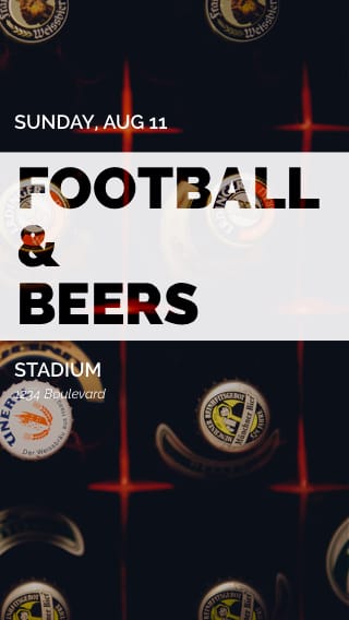 Text Message Invite Designs for Football and Beers