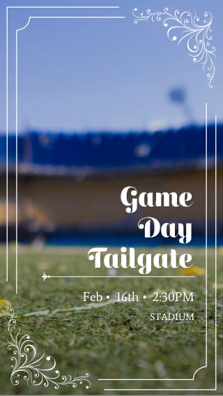 Text Message Invite Designs for Game Day Tailgate