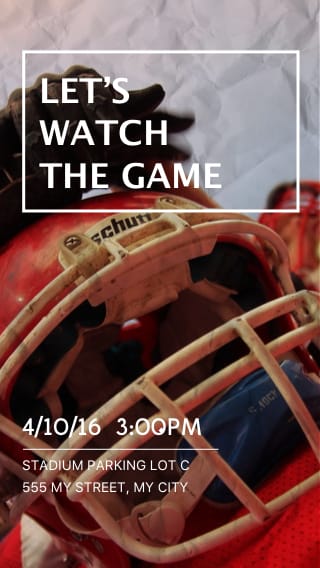 Text Message Invite Designs for Let's Watch the Game