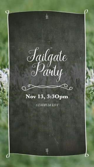 Text Message Invite Designs for Tailgate Party