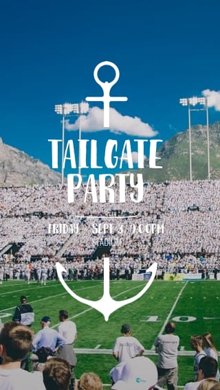 Text Message Invite Designs for Stadium Tailgate Party