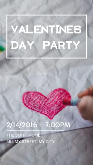 Text Message Invite Designs for Valentine's Day Party