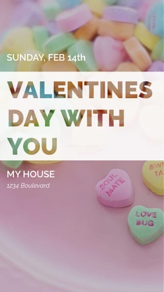 Text Message Invite Designs for Valentine's Day with you
