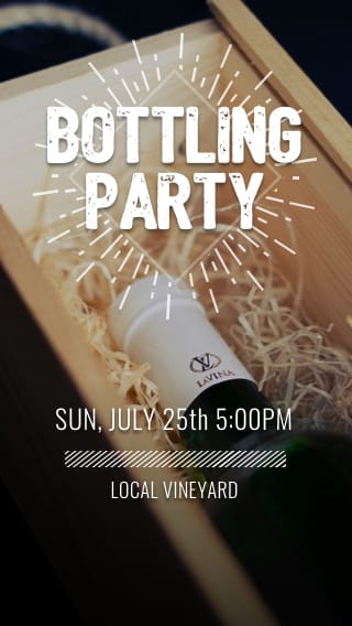 Text Message Invite Designs for Wine Bottling Party