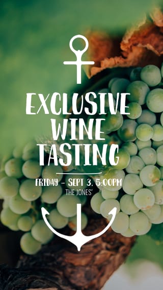 Text Message Invite Designs for Exclusive Wine Tasting